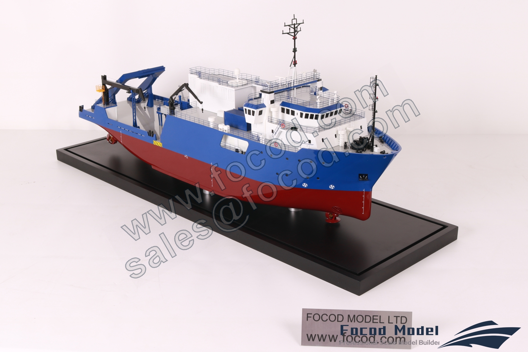 custom made model of 75m ORV Support Vessel